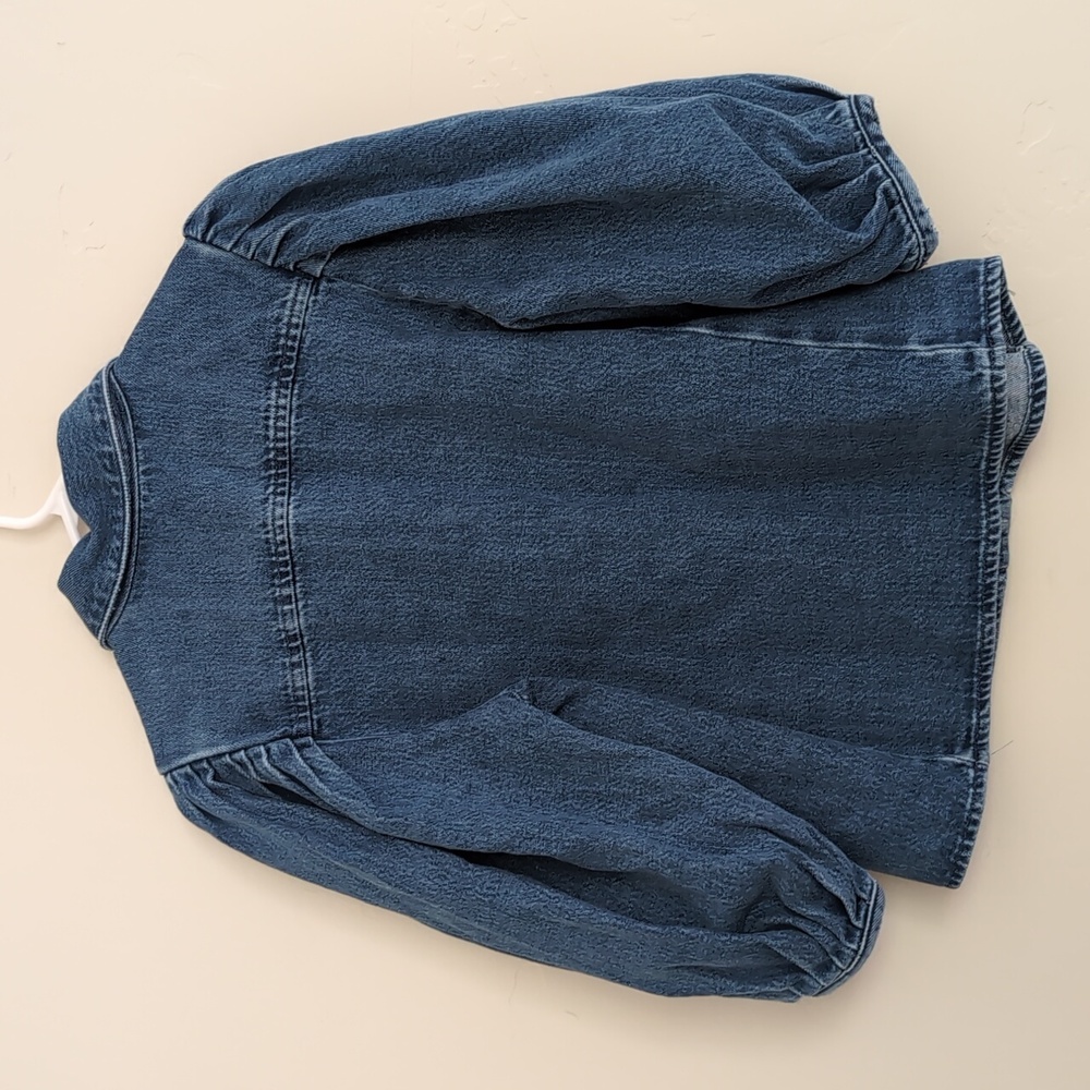 Zara ZW COLLECTION DENIM BLOUSE Puff sleeves Blue S M L NWT - Picture 15 of 15